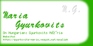maria gyurkovits business card
